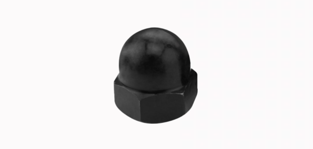 铁黑色六角盖型螺母