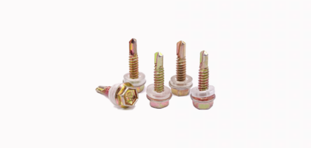 六角头带垫碳钢镀彩钻尾