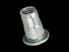  ZCJ®拉帽 滚花杆径, 平头, 通孔型