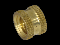 嵌入式螺纹衬套 B型 滚花无凸肩, 带通孔螺纹, 用