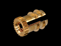 带膨胀锚固的压入式螺纹衬套 无头, 带齿轮缘和