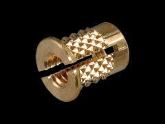  带膨胀锚固的压入式螺纹衬套 带小头, 滚钻石花