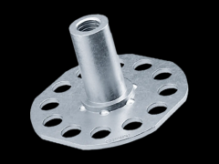 内螺纹套管压焊 八角形圆头 Ø 38 mm 通孔