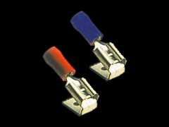 钩型推入式母插端子 有防震铜套和PVC绝缘