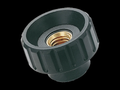 凹槽凹纹旋钮帽 铜质通孔内螺纹