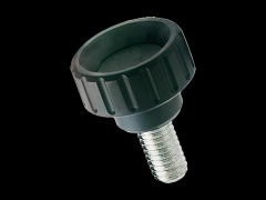 凹槽凹纹旋钮螺丝 外螺纹杆, 碳钢镀锌