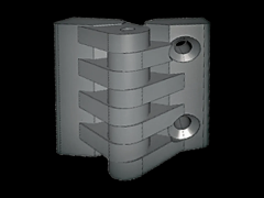 铰链 带镀镍黄铜套和沉头螺丝所需的通孔