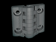 带 90°止动卡角的铰链 带圆柱头螺丝所需的通孔