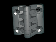 带 90°止动卡角的铰链 带沉头螺丝所需的通孔