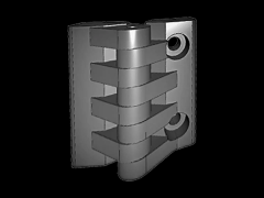 铰链 带镀镍钢螺纹芯杆和圆柱头螺丝所需的通孔