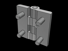 铰链 外螺纹杆, 铜镀镍1