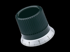 法兰面刻度滚花控制旋钮 带染黑碳钢轮毂及法兰