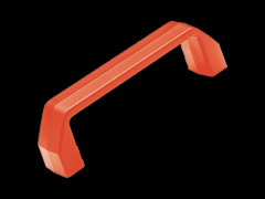 梯型把手 铜质盲孔内螺纹1