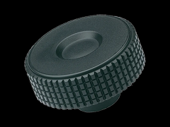 滚钻石花旋钮帽 铜质崁入孔 有盲孔 公差