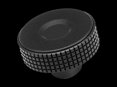 滚钻石花旋钮帽 铜质崁入孔 有盲孔内螺