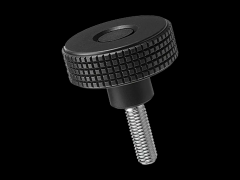 滚钻石花旋钮螺丝 外螺纹杆, 碳钢镀锌