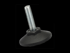 支腿 带螺柱，带防滑橡胶嵌件 螺栓：碳