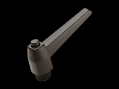 可调式把手 有固定按钮, 不锈钢盲孔内螺