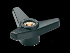 三臂式旋钮帽 铜质通孔内螺纹