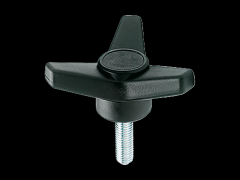 三瓣型旋钮螺丝 外螺纹杆, 碳钢镀锌