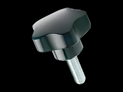 星型旋钮螺丝 外螺纹杆, 碳钢镀锌