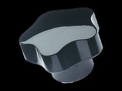 星型旋钮 金属崁入孔 铜衬套, 盲孔无螺纹