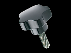 星型旋钮螺丝 外螺纹杆，不锈钢