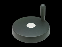 实心塑胶手轮 旋转式手柄, 安装孔碳钢染黑