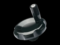 六瓣旋钮帽 旋转手柄，染黑碳钢壳，预先攻盲孔