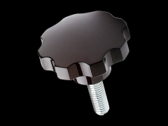 八瓣型旋钮螺丝 外螺纹杆, 碳钢镀锌