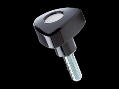 三角形旋钮螺丝 铝材中心盖，外螺纹杆，碳钢镀