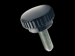 滚花头旋钮螺丝 外螺纹杆, 不锈钢