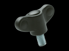 翼形螺丝 外螺纹杆, 碳钢镀锌