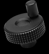 滚钻石花旋钮把手 旋转式手柄, 铜质盲孔内螺纹