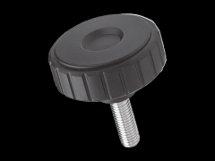 凹槽凹纹旋钮螺丝 外螺纹杆, 碳钢镀锌1