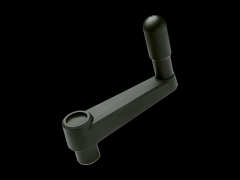 曲柄 附旋转把手,凸球染黑碳钢