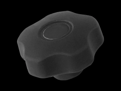 Soft Touch星型旋钮螺帽 带金属轮毂和盲孔内螺纹