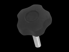 Soft Touch星型旋钮螺丝 带有外螺纹