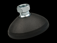 机械式水平调整脚座 带内螺纹, 可调整, 无防滑橡