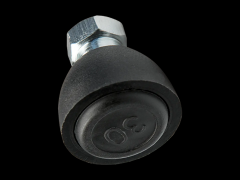 机械式水平调整脚座 带内螺纹, 可调整, 有防滑橡