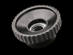 滚花旋钮螺帽 带碳钢轮毂和通孔内螺纹