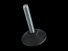 水平调整脚座 带钢性六角头螺栓和底部十字穴槽