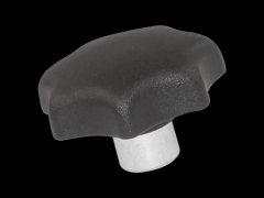 星型旋钮螺帽 带凸形钢轴套和盲孔内螺纹