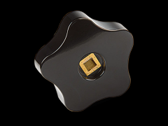 重型星型旋钮 低平式，带方形衬套