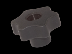 重型星型旋钮螺帽 带金属轮毂和通孔内螺纹