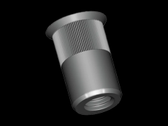 拉帽 埋头90°, 滚花杆径, 通孔型