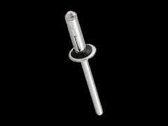 折叠拉钉 圆顶头 带氯丁橡胶密封华司