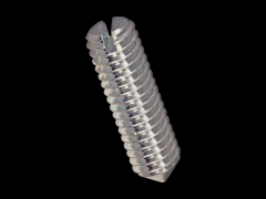 一字割沟止付螺丝 锥尾